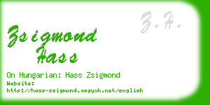 zsigmond hass business card